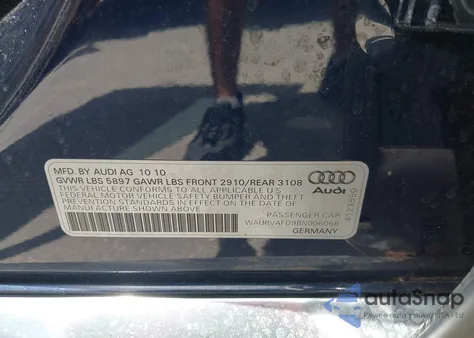 2011 Audi A8 L 4.2 z USA, uszkodzony, nr VIN WAURVAFD9BN006066